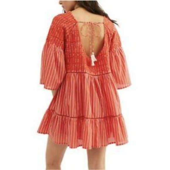 Free People Lola Embroidered Mini Dress, M - Picture 2 of 5